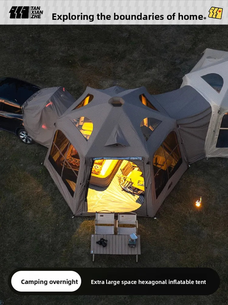 Universal Inflatable SUV Rear Camping Tent – 4-Season Luxury Drive-Away Air Tent